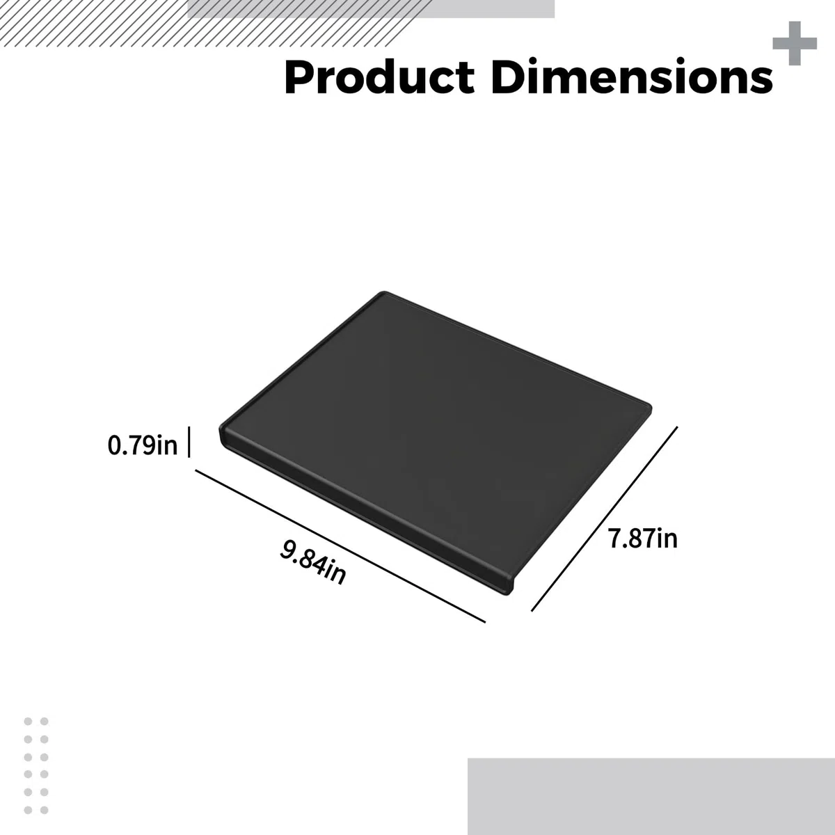 Alfombrilla de silicona apta para alimentos, 25 x 20 cm (9,84 x 7,87 pulgadas), alfombrilla portafiltro para baristas, diseño plano simple, alfombrilla versátil para muestreo de café