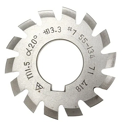 EsportsMJJ Módulo 1,5 Pa20 Alesaje 22 Mm #1-8 Fresa De Engranaje Espiral Hss-7#