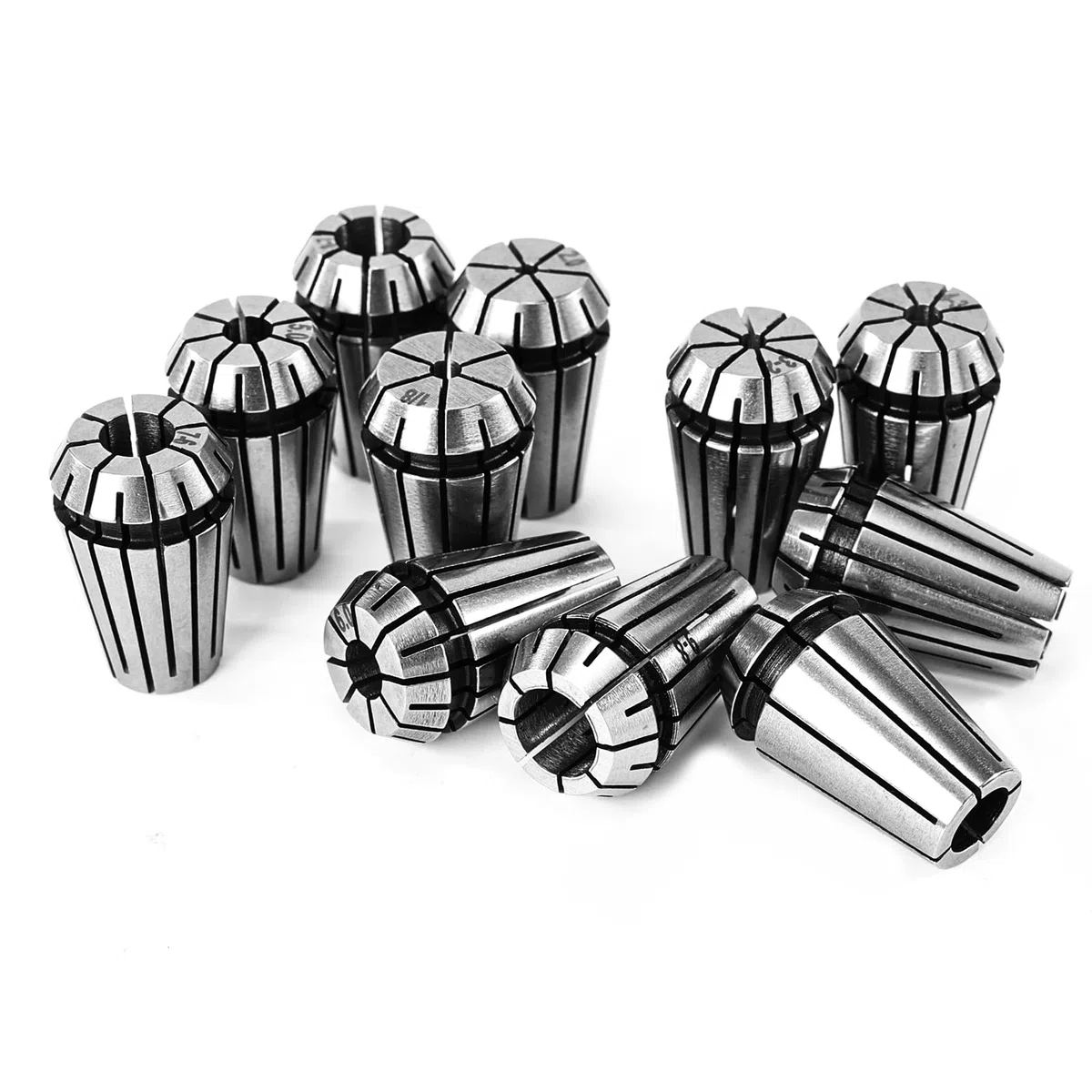 Juego de pinzas ER25, portabrocas, pinza ER25 de 3-6 mm, 8 mm, 10 mm, 12 mm, 14 mm, 16 mm, pinza de resorte ER-25 para máquina de grabado CNC y portaherramientas de torno de fresado, 9 piezas
