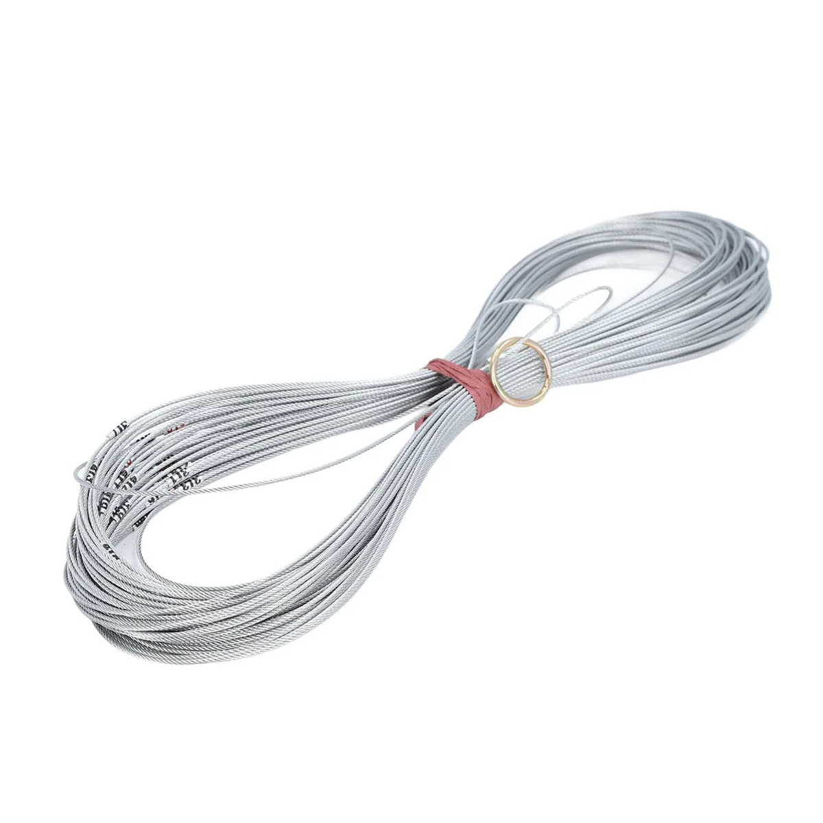 Cuerda de medición de Alambre de Acero, básculas Transparentes duraderas, 50m, Cuerda de Medida portátil sin contracción, ingeniería de construcción