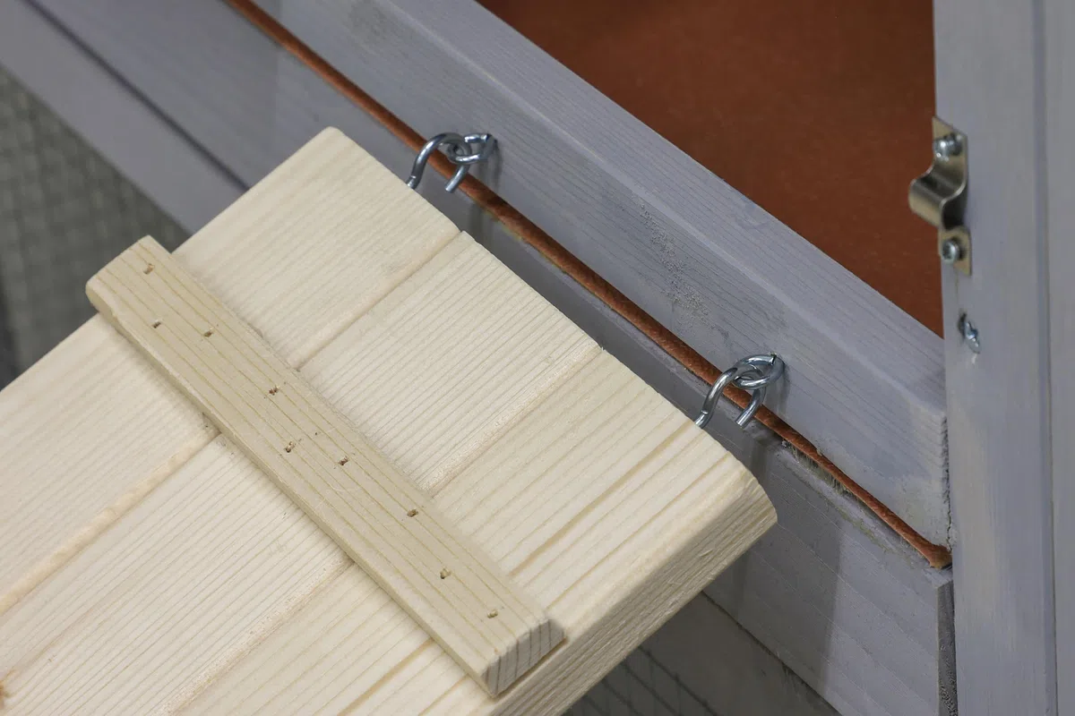 Escalera de Pollo de Madera, 115 x 18 x 3 cm