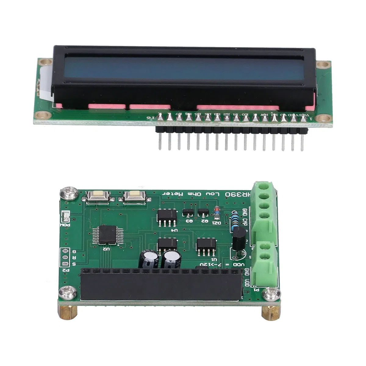 Medidor de Ohmios de Baja Resistencia, Rango de Medición de Miliohmios de 0.001~120 Ω, Medidor Preciso con Pinza de Cocodrilo de 2 Uds para Medir