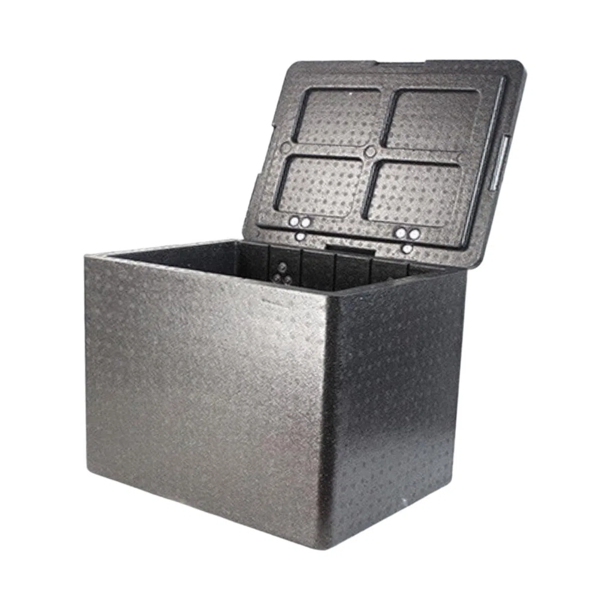 Contenedor isotérmico para transporte de alimentos. Caja térmica para mantener comidas frescas durante excursiones en barco y barbacoas. Ideal para dormitorios. Caja, Negro, 30 litros