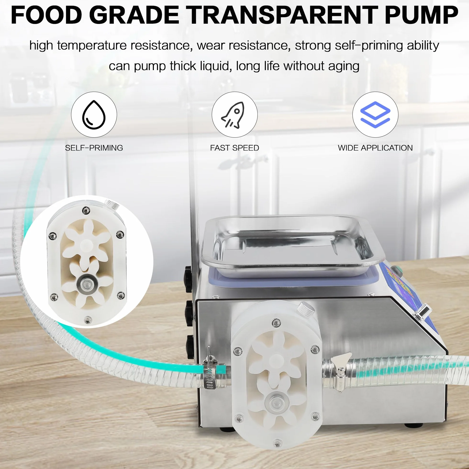 Máquina llenadora de líquidos eficiente, Máquina llenadora de botellas de 20ml-10000ml, Máquina llenadora de pesaje con bomba peristáltica para líquido viscoso de mermelada de miel