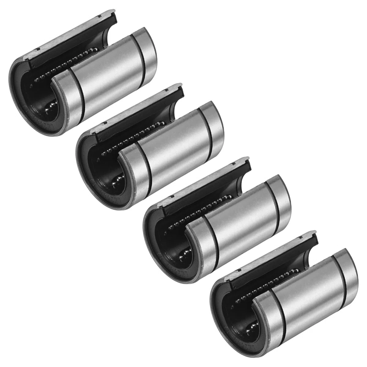 PATIKIL Rodamientos Lineales Abiertos LM25UUOP ID 25mm OD 40mm Longitud 59mm 4Pcs Casquillos Movimiento Lineal Con Sellos Goma Ambos Lados Para Máquinas CNC