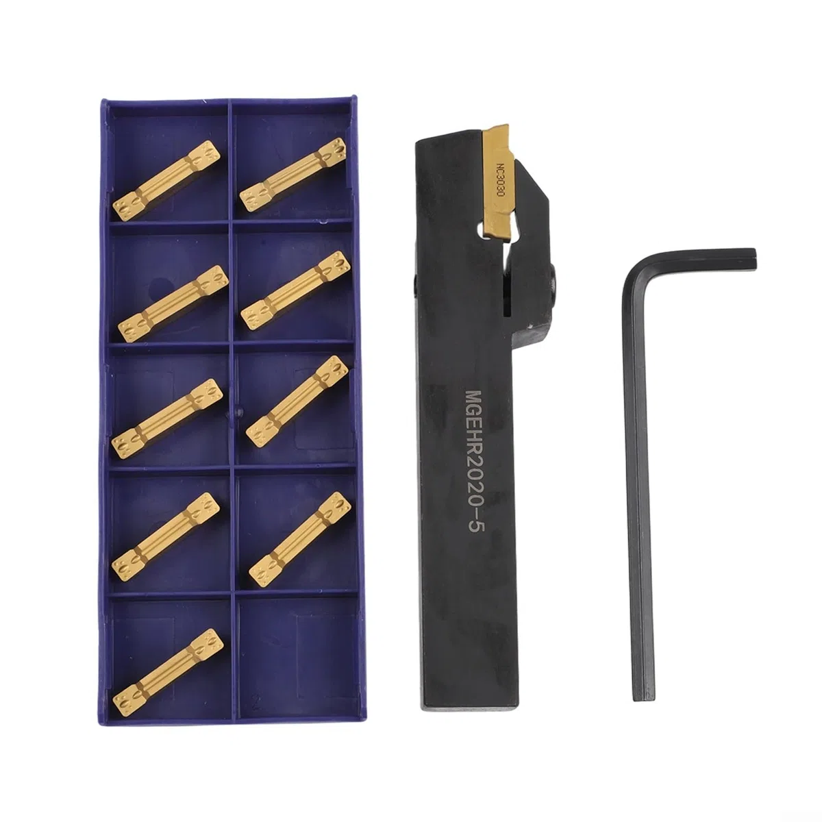 Soporte de herramientas de ranurado externo MGEHR2020-5 con parte movible de carburo MGMN500-M para torno de torneado de acabado y acabado Acero inoxidable Hierro fundido