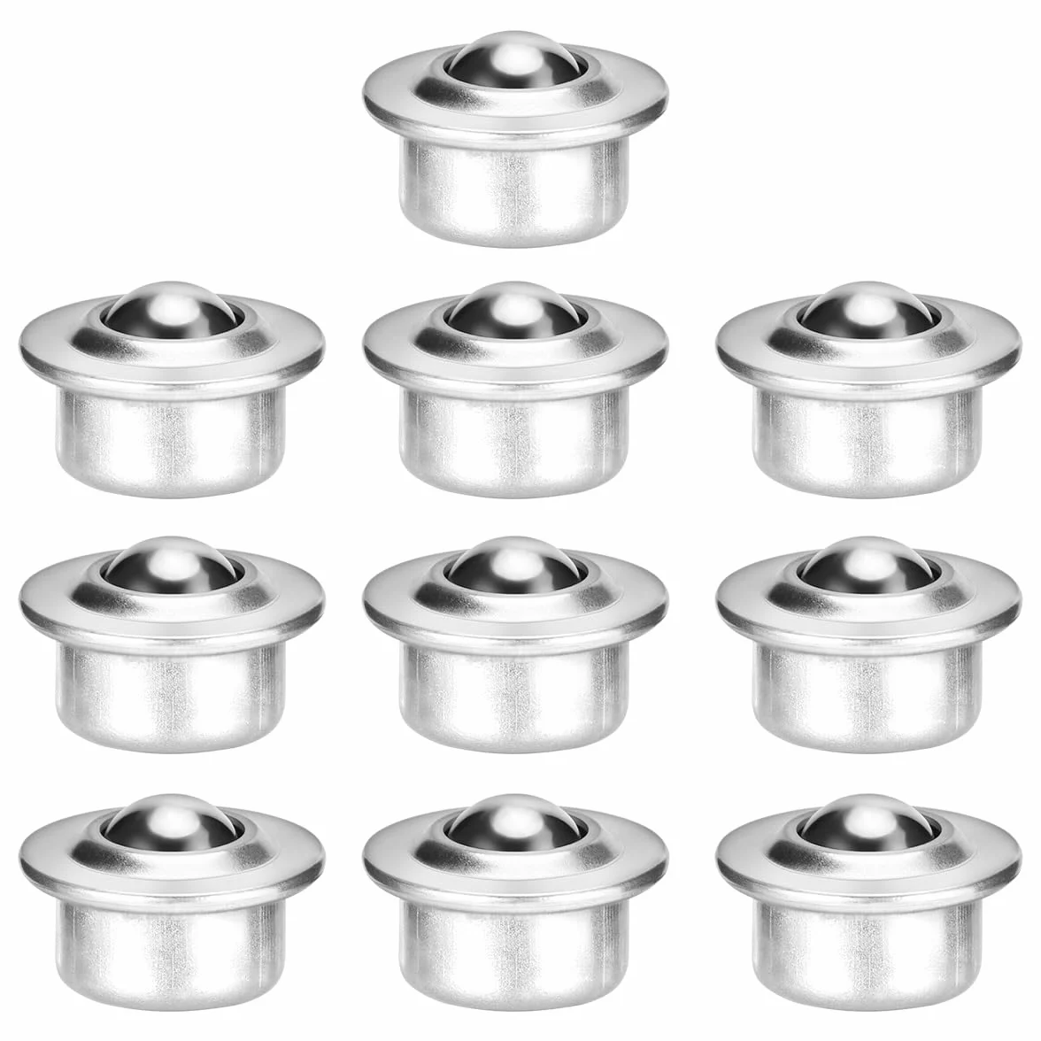 Housoutil 20 unidades de 5/8 rodamientos de bolas de 360º – Rotación universal – Bola de rodillo transportador universal para transportador – Soporte de rodillos – Capacidad de carga Lbs