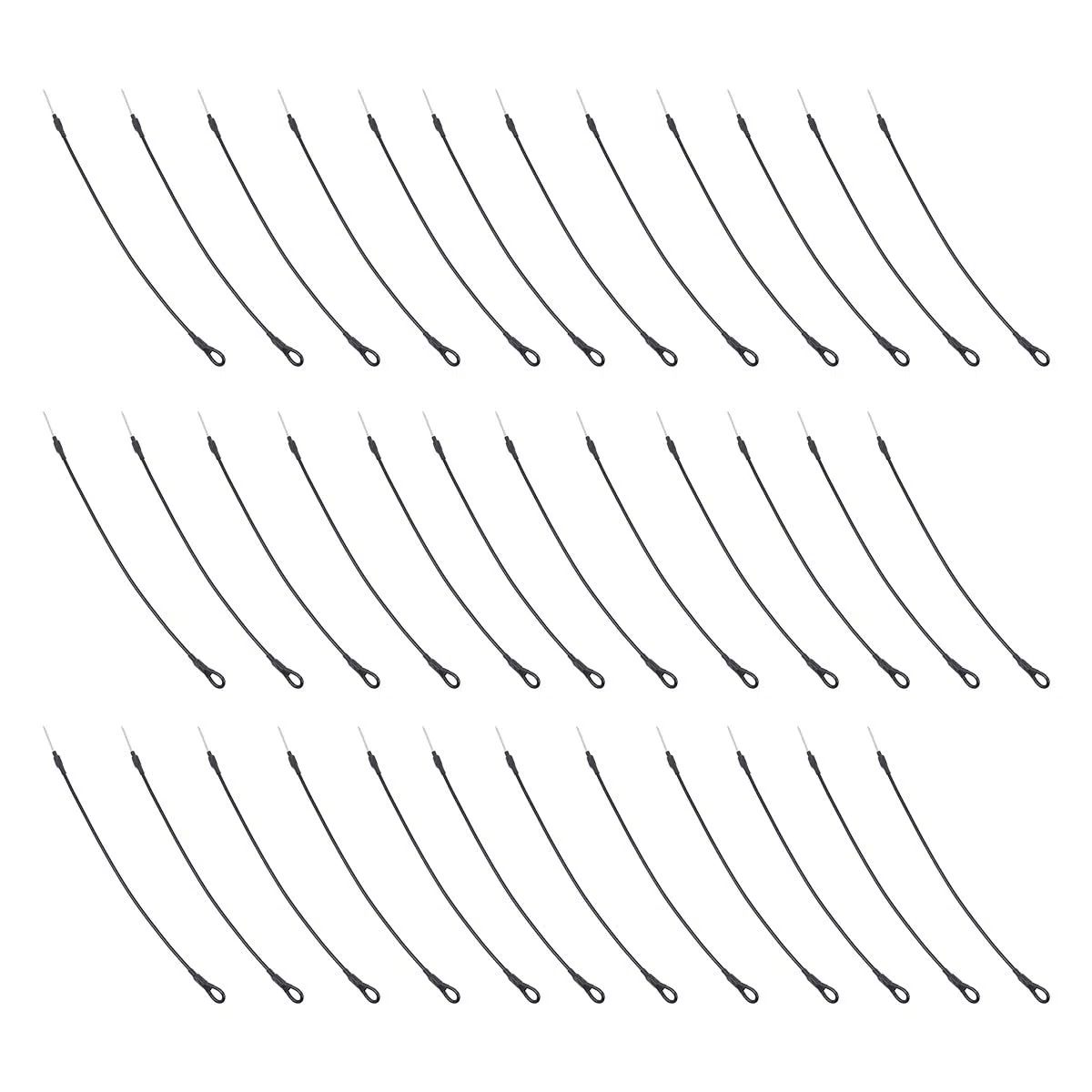 Cordón de Seguridad Antirrobo para Ropa y Equipaje, Cable de Acero Cierre Magnético, 100 Unidades en Color Negro para Protección Eficaz