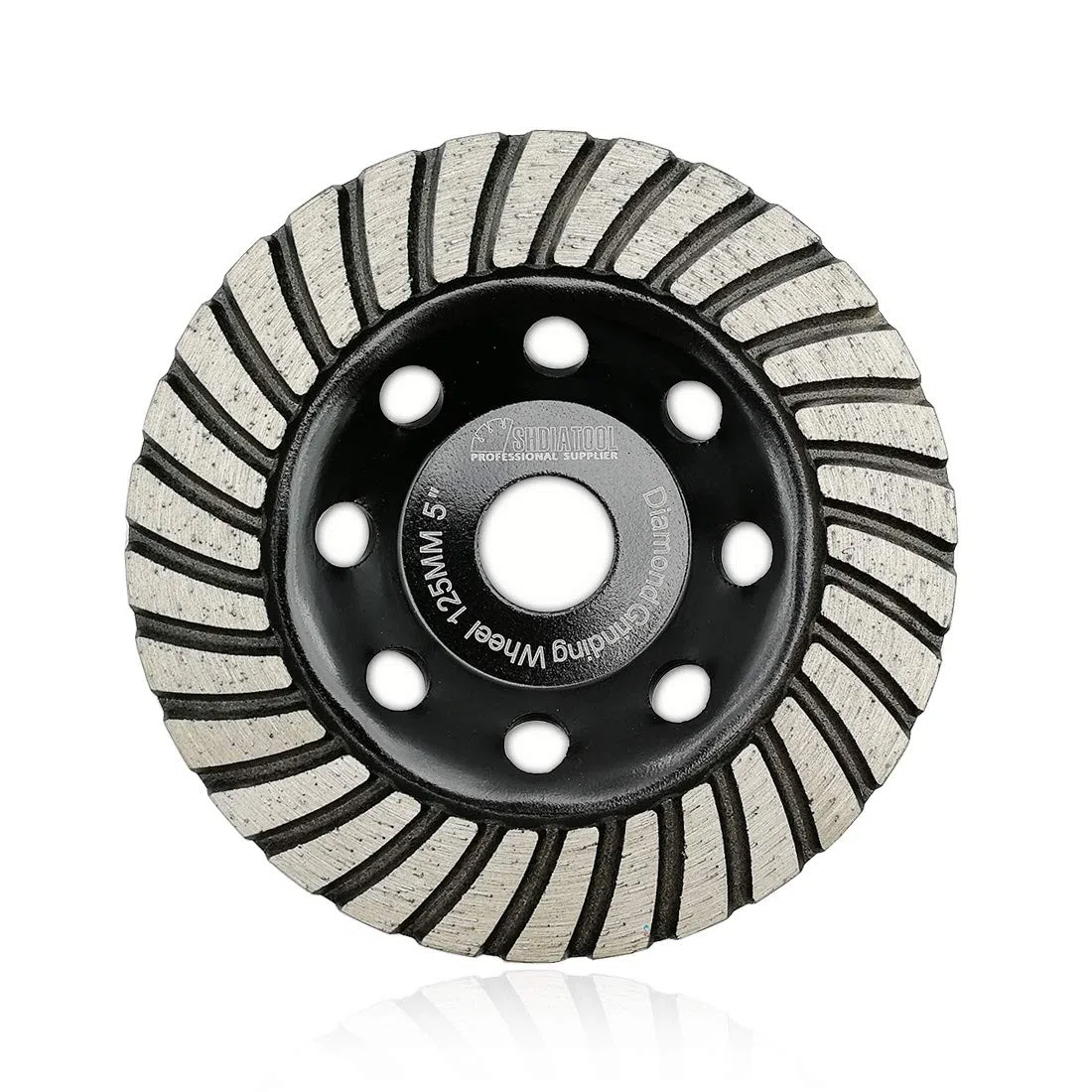 SHDIATOOL Muela de Copa Diamante 125mm Turbo Perfil para Hormigón Mármol Cerámica Piedra