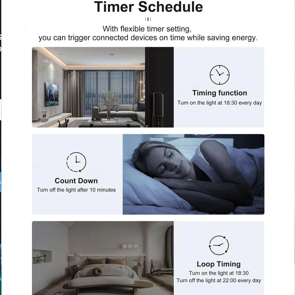 Yueyang Tuya WiFi Smart Switch 220V Relé Contacto Seco Interruptor de Control Remoto, Abridor de Puerta, Modo Pulso, Funciona con Alexa Google Home (1)