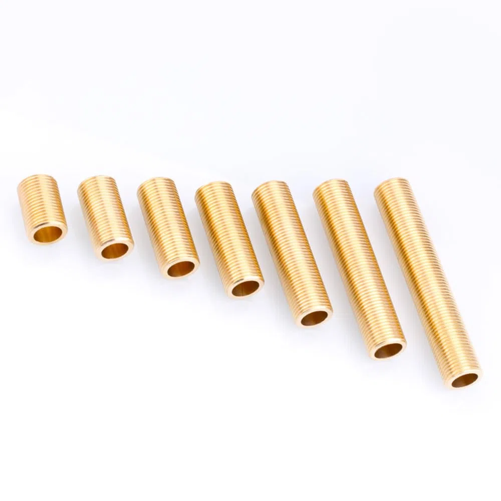 2 boquillas roscadas de 25 mm, tubo de latón para conectores de tanque, 100 mm de largo, 19 mm de diámetro interior