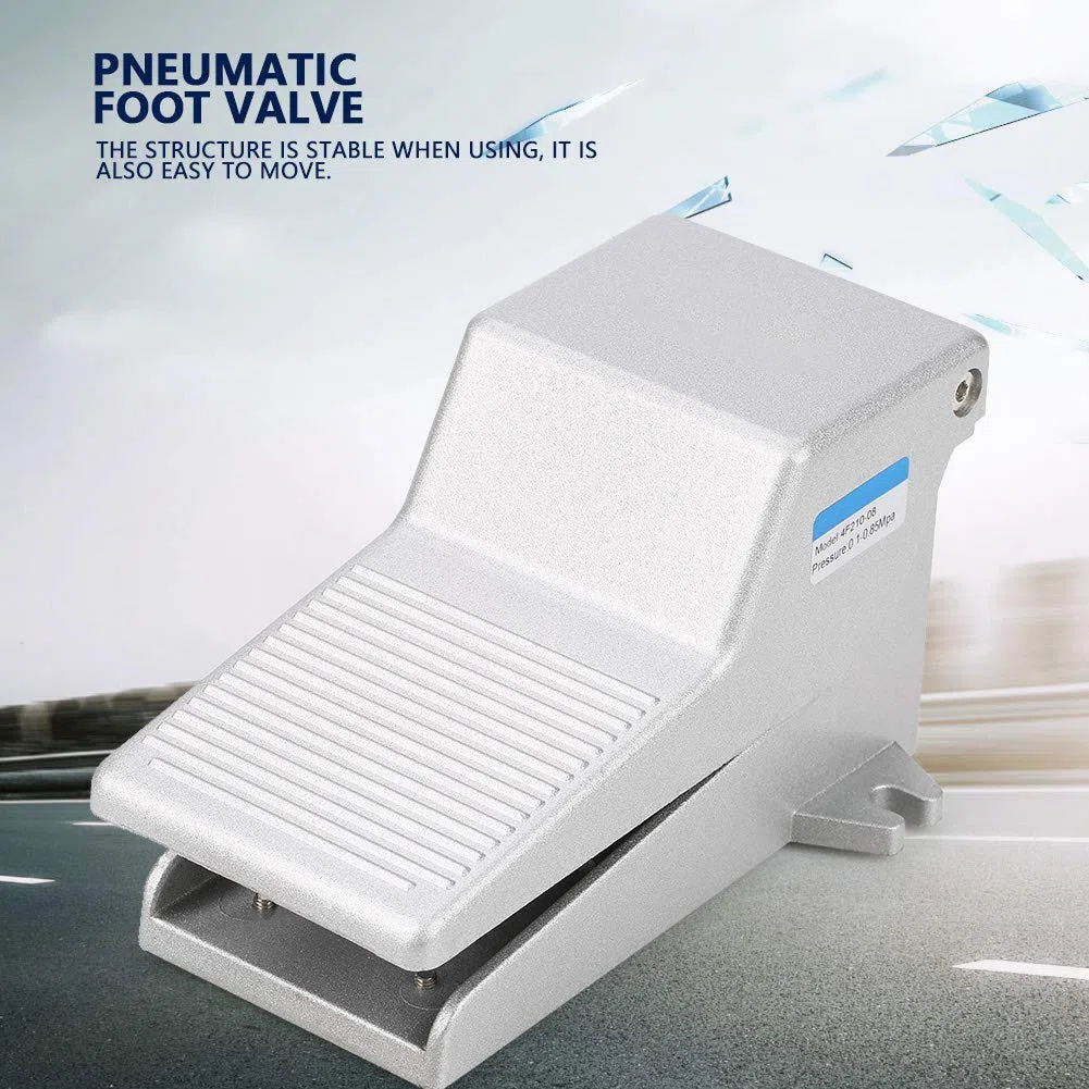 pedal neumatico + Válvula neumática del pedal del pie, Akozon G1/4 2 posición 5 manera neumático de la prensa del pie del control de la válvula de pedal de la aleación de aluminio