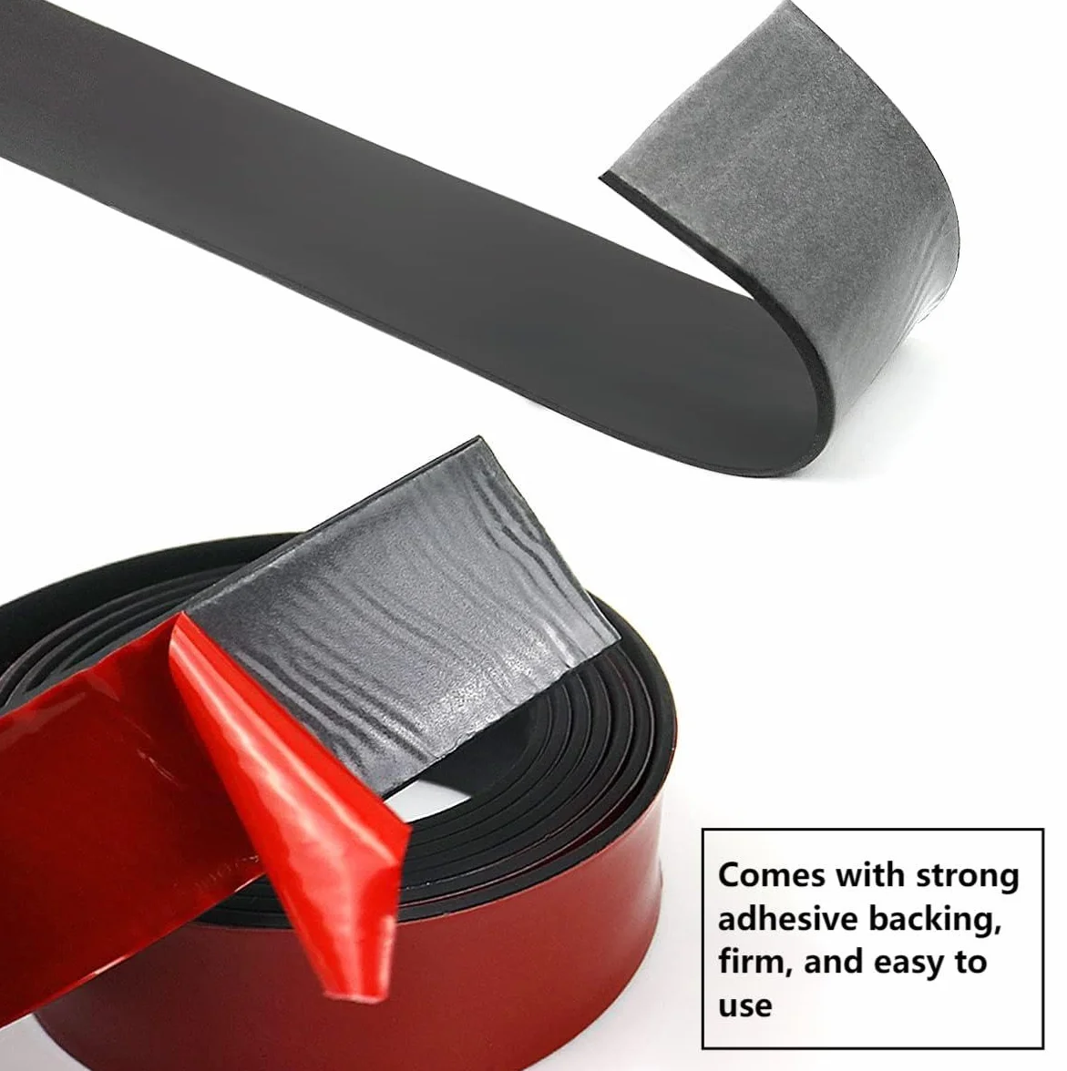 Tiras de goma autoadhesivas – Alfombrilla de goma de neopreno, perfil de goma maciza, para juntas, protección de suelos, protección contra vibraciones, cubierta, amortiguador, bricolaje (40 mm (ancho)