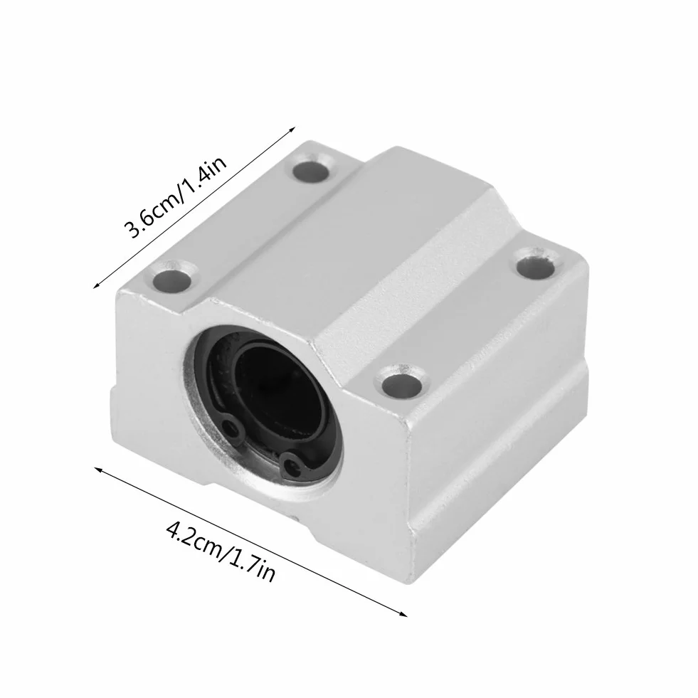 Bloque deslizante de rodamiento lineal, 4pcs/set SCS12UU Bloque deslizante de rodamiento de bolas de movimiento lineal de aluminio Diámetro interno 12 mm Ampliamente utilizado en herramientas eléctric
