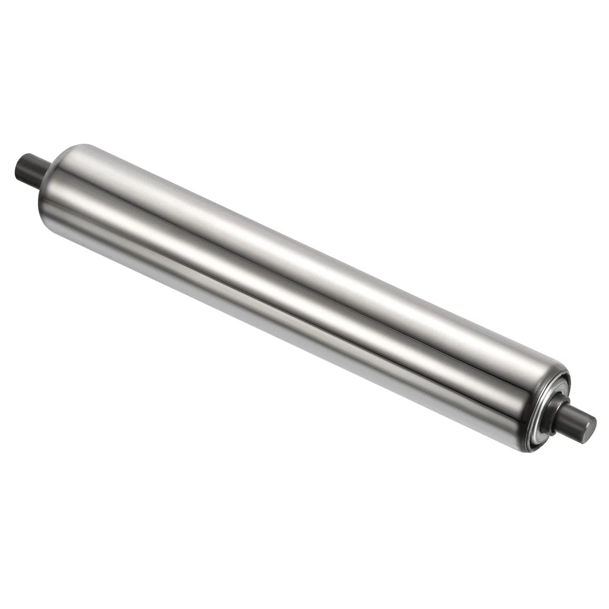PATIKIL Transportador Rodillo 1.5" Diámetro 10" Longitud, Inoxidable Acero Gravedad Transmisión Reemplazo Pieza Galvanizado Extremo, Plata