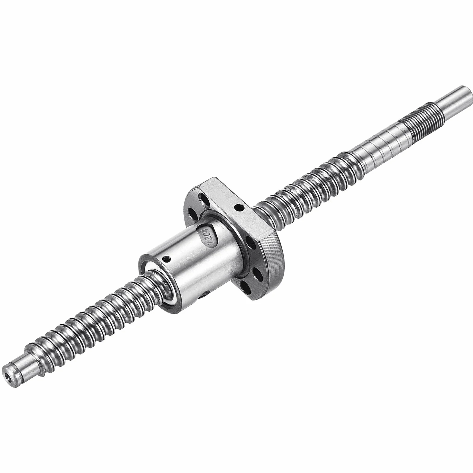 QUARKZMAN Husillo de bolas SFU1204 (Diámetro 12mm, Paso 4mm, Longitud 200mm) con Tuerca de Husillo de Bolas Kit de Husillo de Bolas Anti Juego para Mecanizado de Extremo Estándar