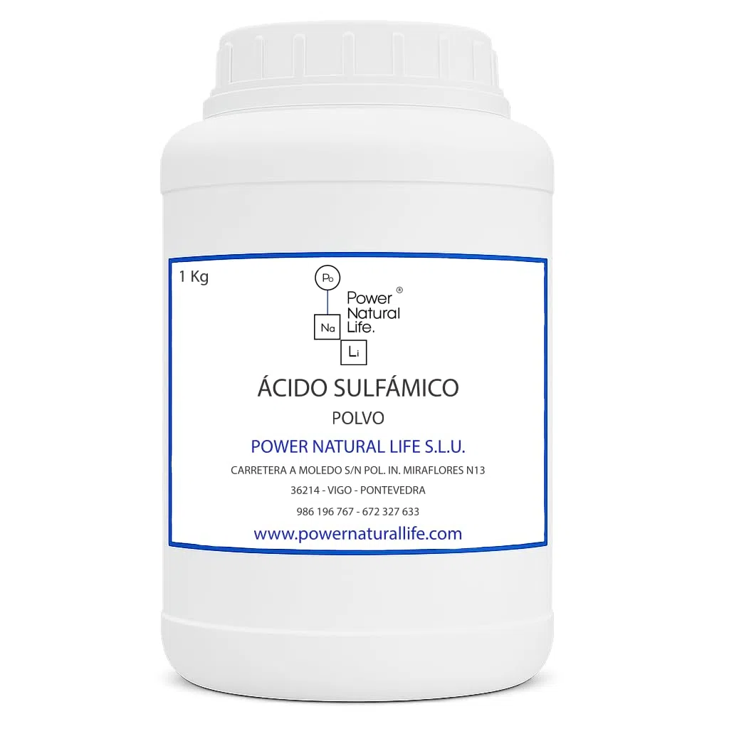 Ácido Sulfámico en Polvo | Power Natural Life | Bote 1 kg | Uso Técnico e Industrial | Agente Desincrustante y Reactivo Químico