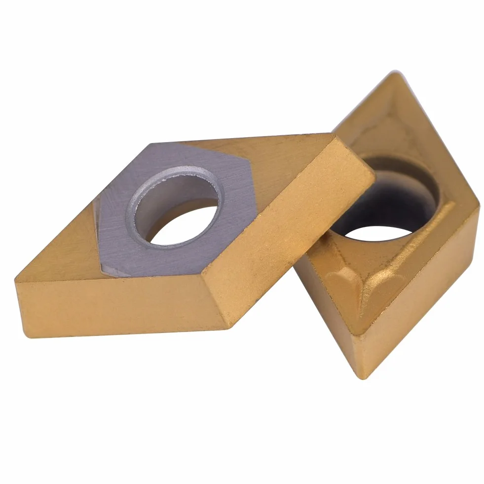 10Pcs Insertos Carburo CNC, DCMT11T304-HM YBC251 Inserciones CNC Herramienta de Torneado para Acero Semielaborado