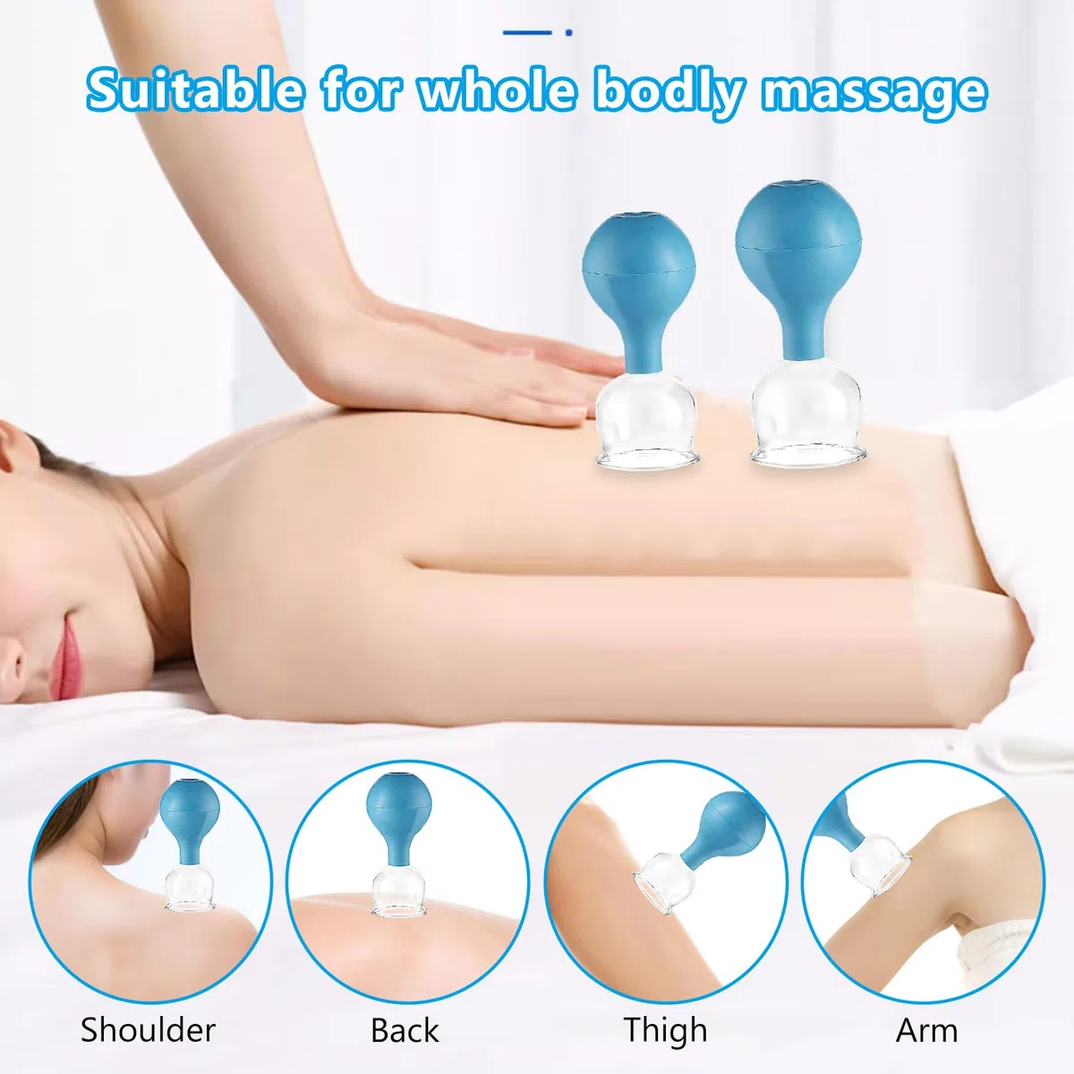 5 Piezas Ventosas para Cristal Faciales Masaje, Ventosa Fisioterapia - Juego de Ventosas de Vidrio para el Rostro, Reafirma los Contornos Faciales de Succión para Cara, 24/34/45/54/64mm