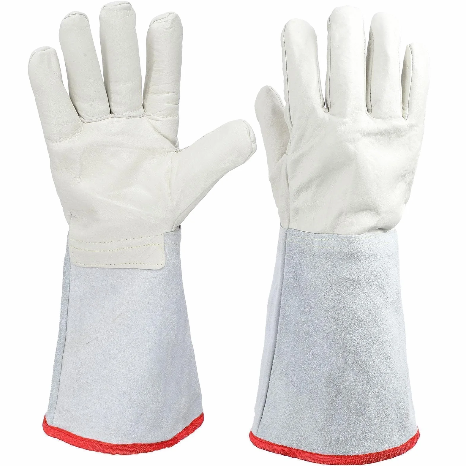 Guantes Criogénicos, Guantes Protectores De Nitrógeno Líquido, Guantes Criogénicos Sólidos, Guantes para Hielo Seco, Guantes Protectores para Nitrógeno Líquido, Hielo Seco, 40 Cm/15.7inch