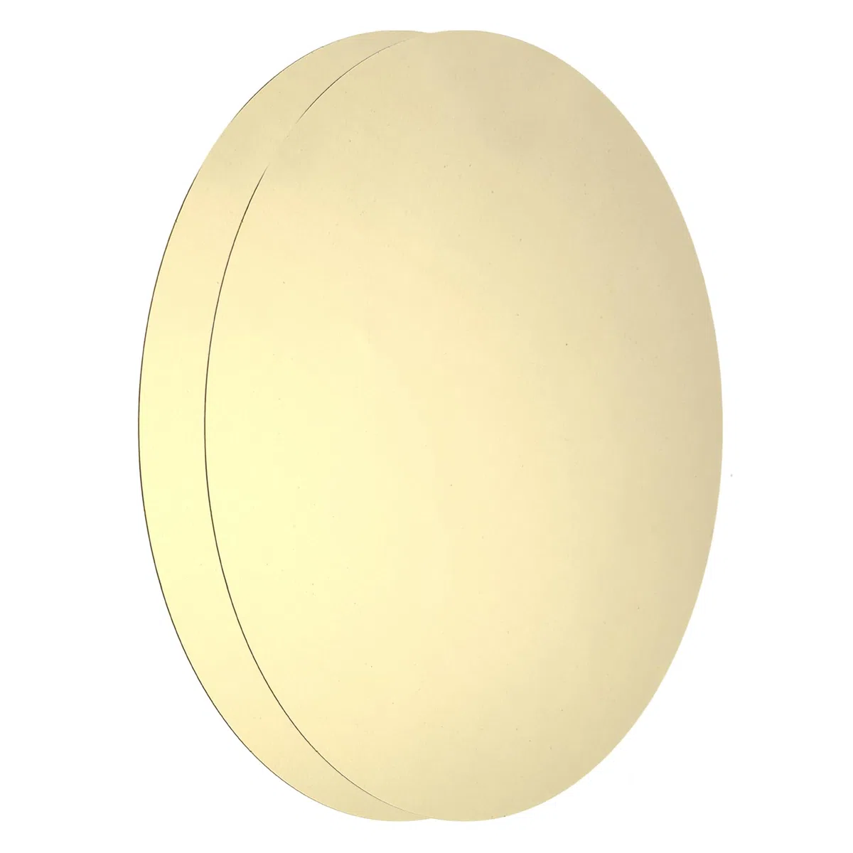 QUARKZMAN 2 Pcs Placa Redonda Latón, 200mm (7.87") Diámetro Láminas Cobre Puro, 0.5mm H62 Lámina Metal Latón Para Artesanías, DIY, Reparaciones Eléctricas, Uso Industrial, Estampado Metal