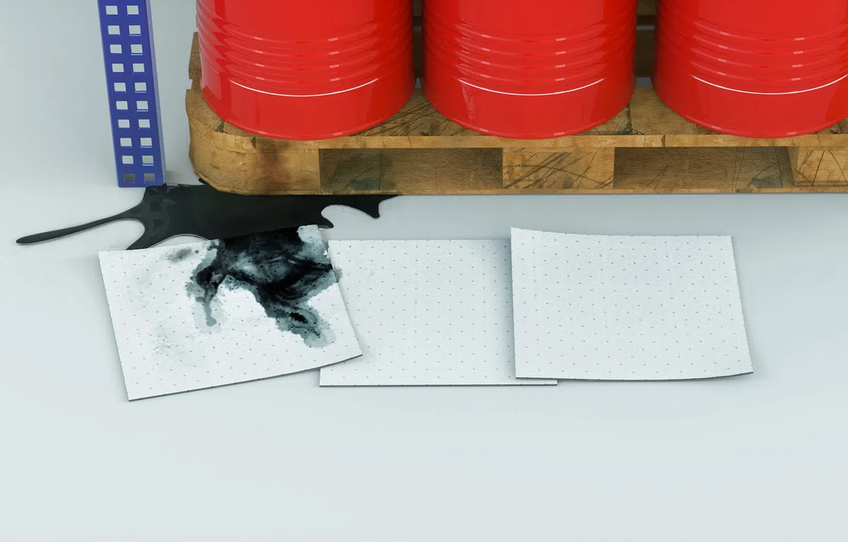 Alfombra ecológica absorbente de aceite 25 piezas 35l set guantes manguera para recogida de aceite agua combustible eliminación de manchas