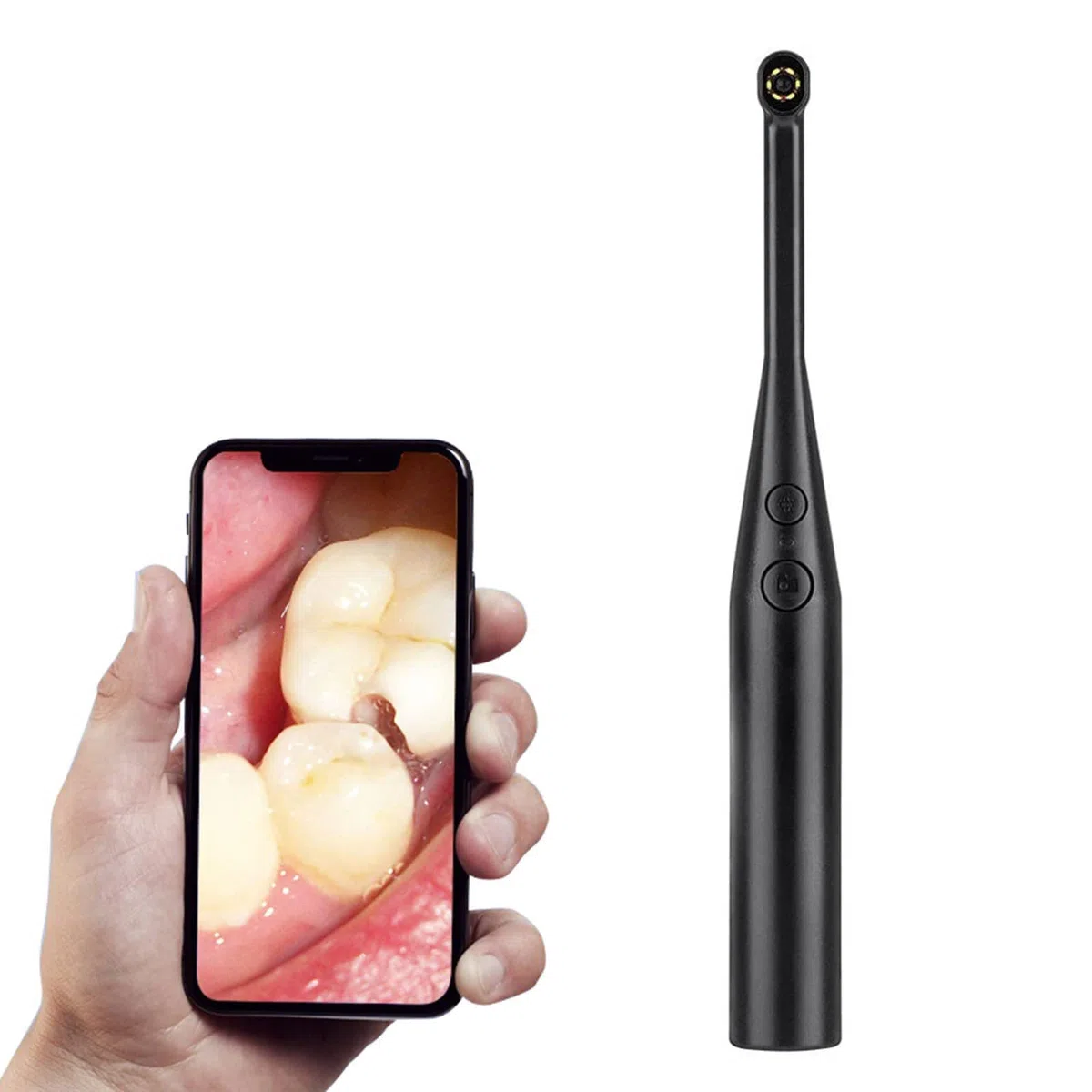 iksvmsis Cámara Intraoral Dental Cámara Oral Dental Cámara Endoscópica Endoscópica Intraoral WiFi Cámara con 8 Led USB De Endoscopio Dental Hogar Dentista Lupa Clínica Cámara