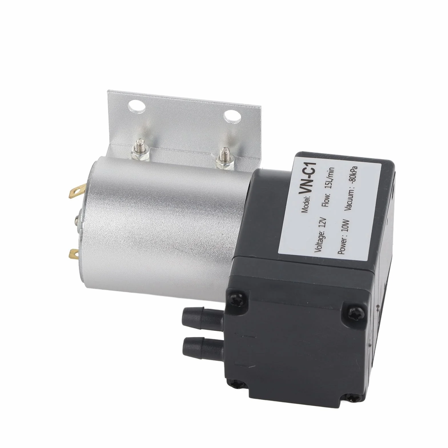 Bomba de Succión de Vacío de Presión Negativa con Soporte, 10W DC12V/24V para Análisis y Muestreo de Gas (DC12V)