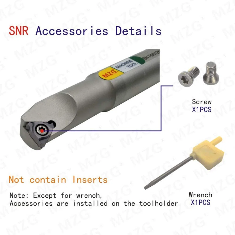 CNC SNR0025S22 Torno Roscado Toolhoder Rosca Herramientas de torneado internas