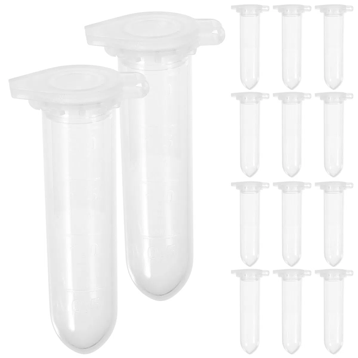 VILLCASE 500 Piezas Tubo Tubos De Ensayo Con Tapas Tubos De Centrífuga De 2ml Tubos De Ensayo De Plástico Tubo Centrífugo Tubos Cónicos Con Cubierta Tubo Cónico