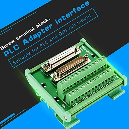 DB25 D-Sub Macho y hembra Placa de ruptura Tablero de terminales Bloque de terminales Montaje en riel DIN Módulo de interfaz Conector