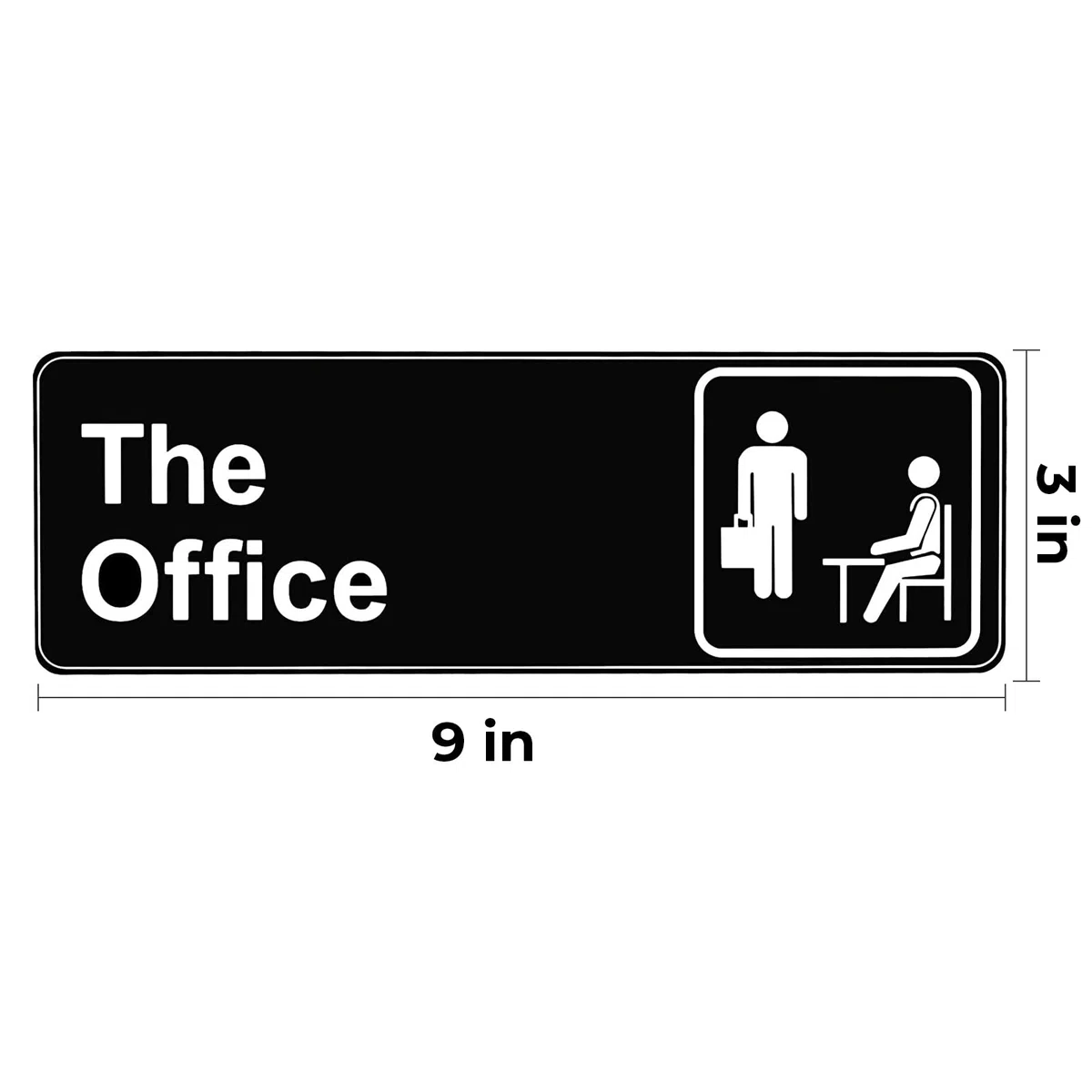 The Office Sign, 22,8 x 7,6 cm, cartel de oficina autoadhesivo oficial para puerta o pared, fácil instalación, diseño acrílico de alta calidad para tu oficina en casa o negocio, el mejor regalo para