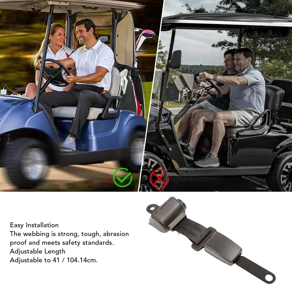 Yosoo Health Gear Corturón de Seguridad de la Carretilla Elevadora Buena Resistencia de Asientos de Tractor Colapsados ​​ajustables para Ingeniería y Jardinería