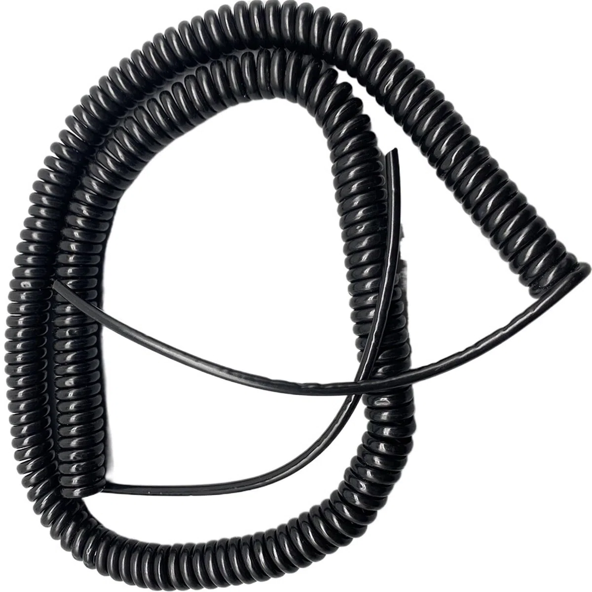 cable flexible Cable en espiral de 8 núcleos, enchufe estándar, cable eléctrico de resorte de dureza, alambre elástico multifilar de resorte conector de extensión(Size:Stretch 1.25 Meters)