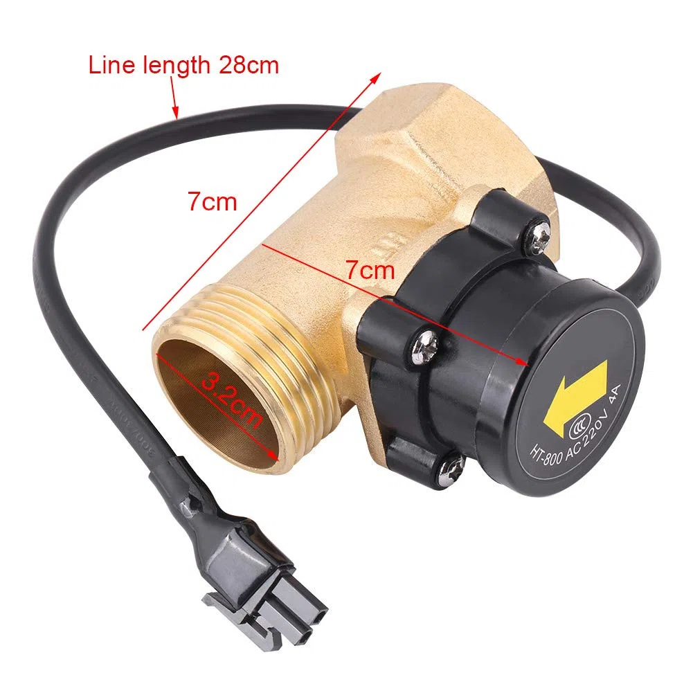 Interruptor de flujo, Ht-800 G1 Interruptor de sensor de flujo de agua Bomba de refuerzo de tubería Máquina láser Control de interruptor electrónico automático para ducha Calentador solar de baja pres