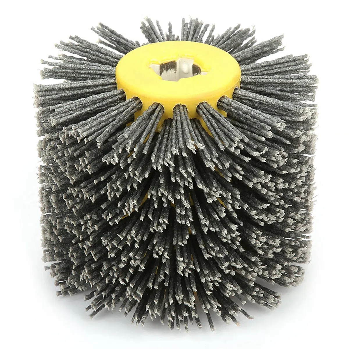 Cepillo de Trefilado de Rueda de Pulido, Material de Nailon, Grano #80, Perfecto para Pulir y Pulir Muebles de Madera