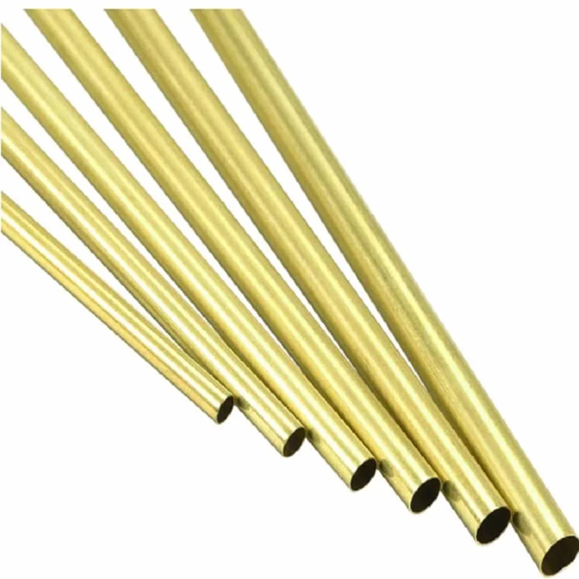 MACHSWON Tubos de cobre de cobre amarillo del tubo redondo H65 Tubos de 200mm Longitud 20mm OD 2.5mm Espesor de pared Tubería recta inconsútil