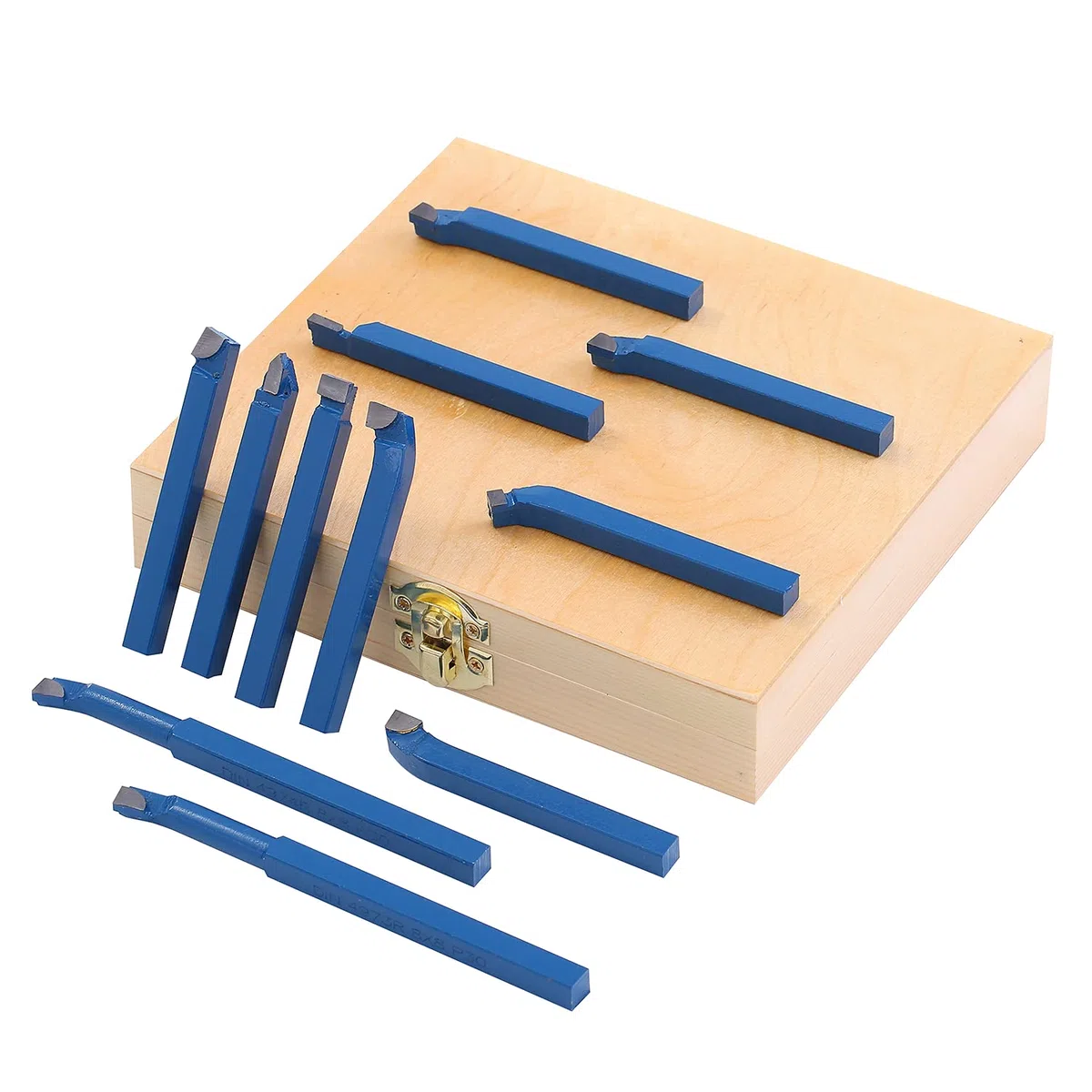 KATSU 11 Piezas Torno Torneado Fresado Juego de Herramientas de Corte 8 x 8mm Punta de Carburo Cementado Punta Soldada Cortador de Soldadura para Tornos CNC Ingeniería Metalúrgica 11011808