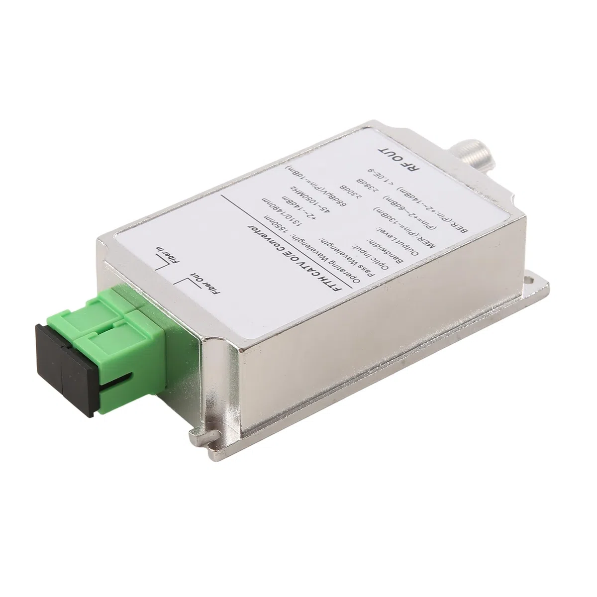 Receptor Mini CATV FTTH, Convertidor Nodo WDM Óptico a Fibra Triplexer Minimodo AGC Interior, 1310nm/1550nm sin fuente de alimentación,