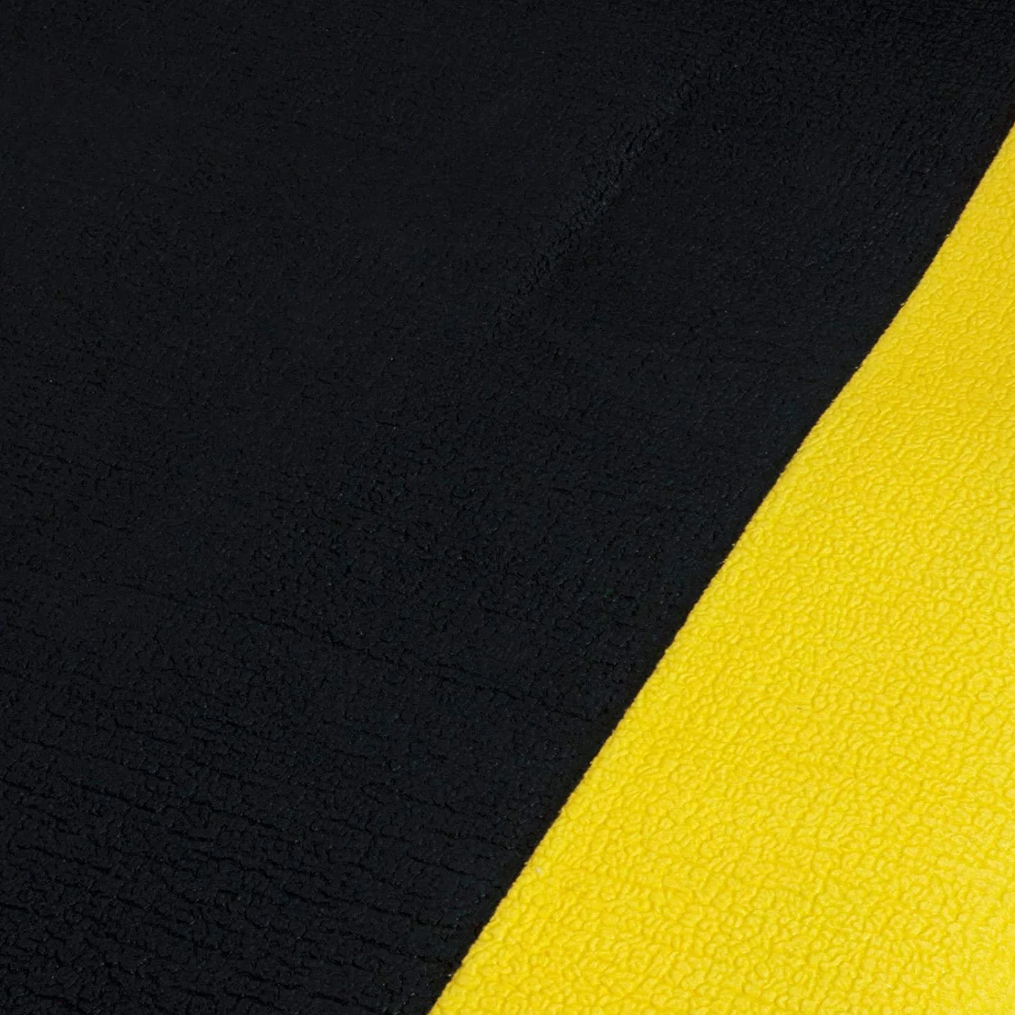 Alfombrilla antifatiga para puestos de trabajo de pie | Alfombrilla de trabajo ergonómica para mayor comodidad al estar de pie y correr | antideslizante y duradera (90 x 50 cm, negro y amarillo)