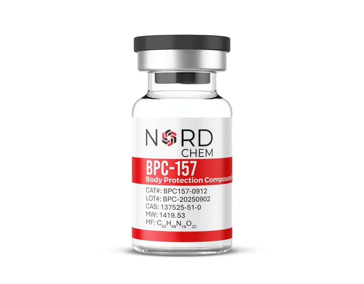 BPC-157, 5 mg (gevriesdroogd flesje/vial liofilizado), CAT# BPC157-0912