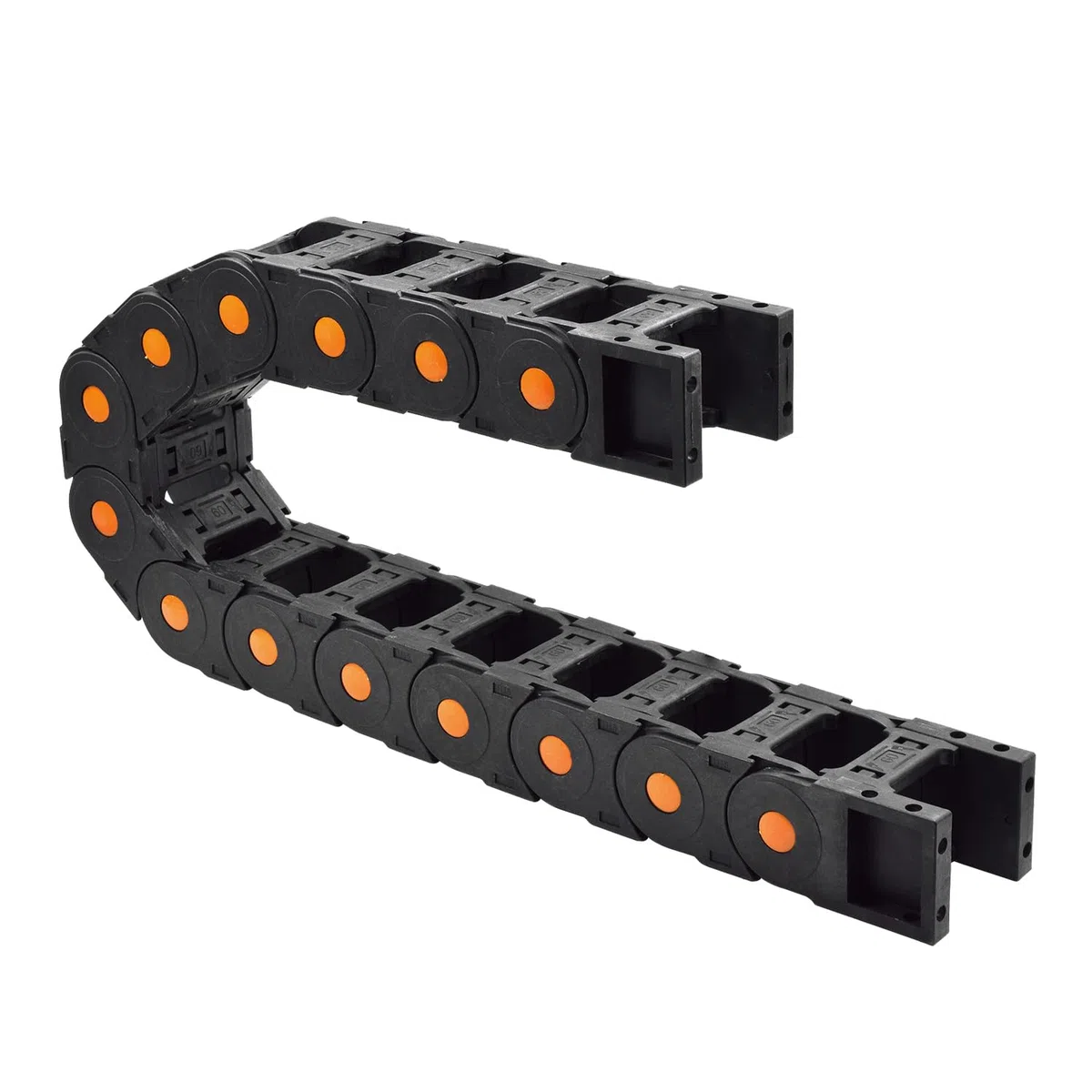 Cadena de arrastre para cables, tipo abierto, cadena de arrastre de alambre R100, 45 x 60 mm, longitud de 1000 mm, cadena de arrastre de cable para impresora 3D eléctrica CNC router maquinaria