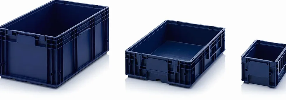 R-KLT 4329 - Contenedor de 40 x 30 x 28 cm, portabicicletas pequeño azul 40 x 30 x 28