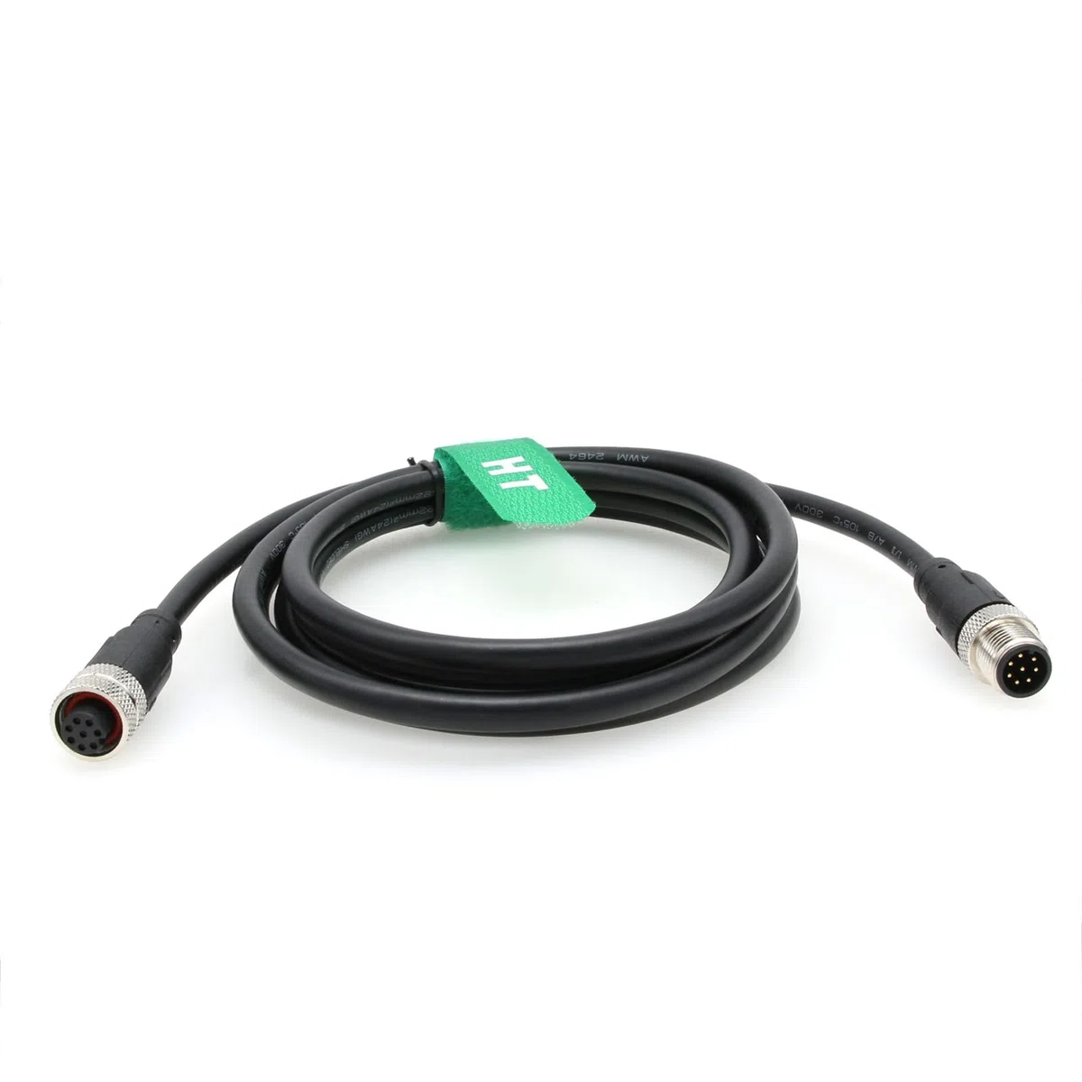 HangTon Cable M12 A codificado de 8 pines hembra a macho de 8 pines para cámara de sensor Cognex actuador industrial Profibus Automation 3M