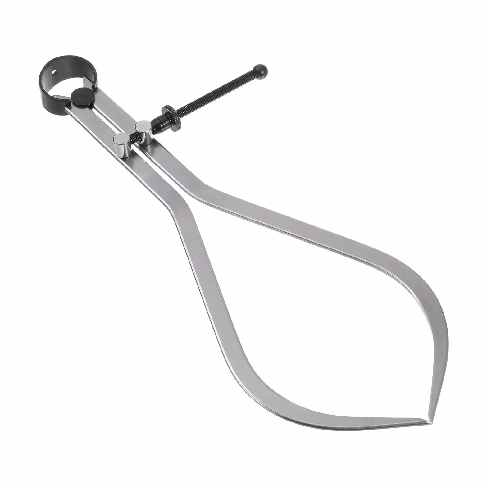 Calibre de Resorte de Junta de Muelle - [10"] Calibre de Resorte Exterior Ajustable de Acero al Carbono con Tuerca Sólida para Dibujo y Trabajo en Metal Tono Plateado