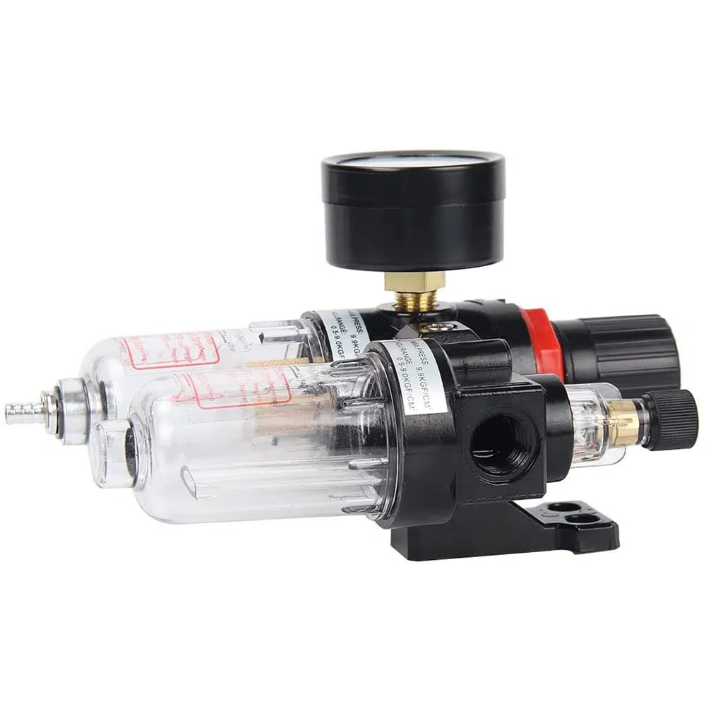 Aire Separador Agua, Aceite Agua Separador Filtro, Filtro Regulador Aire, Aceite Agua Regulador Presión, Puede Utilizar en Compresores Aire, Herramientas Neumáticas