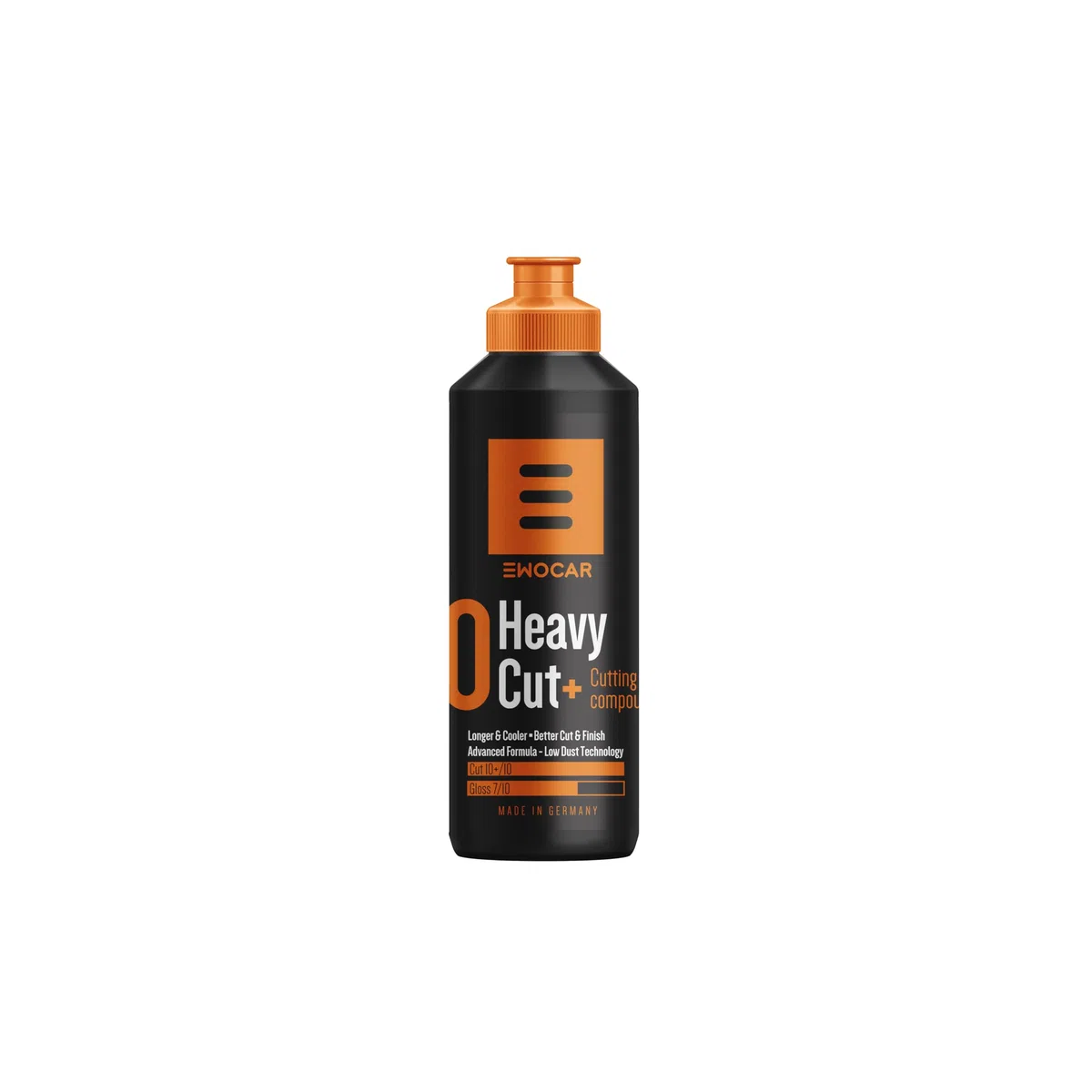 Heavy Cut+ Auto Politur 250 ml, Profesional Auto Politur Eliminar arañazos, Pasta abrasiva extra fuerte con P800 Eliminación de marcas abrasivas, a base de agua, sin silicona, bajo polvo