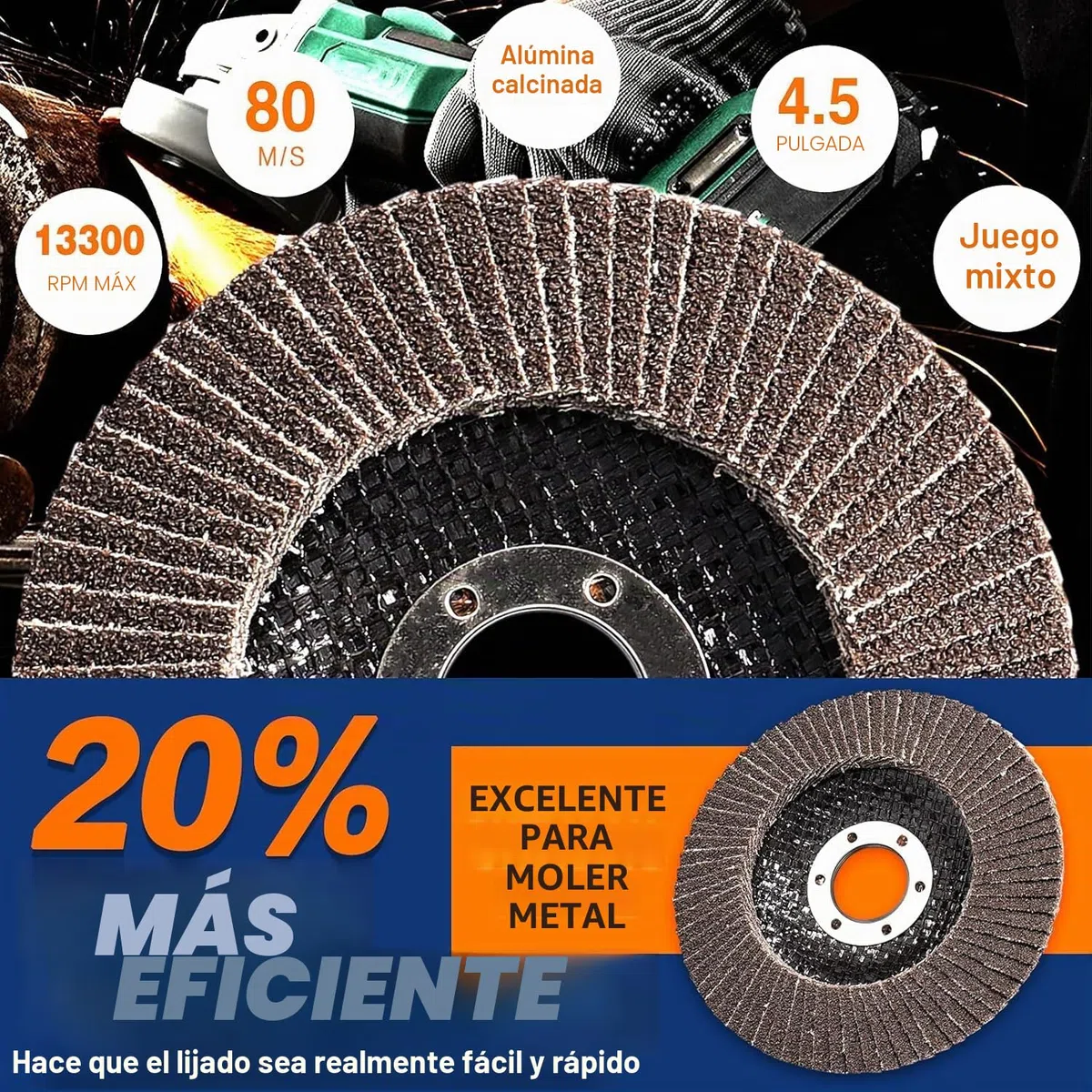 STEBRUAM 25 discos de láminas de 115 mm, discos abrasivos de láminas de grano 40/60/80/120/240 para amoladora angular con batería GWS, BTI, acero inoxidable, metal y madera (gris)