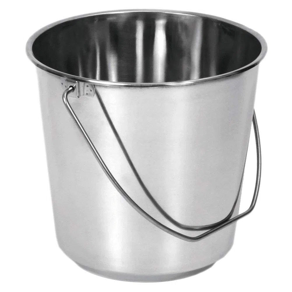ORION GROUP Cubo de acero inoxidable para cocina, cubo para leche y alimentos, 18 L