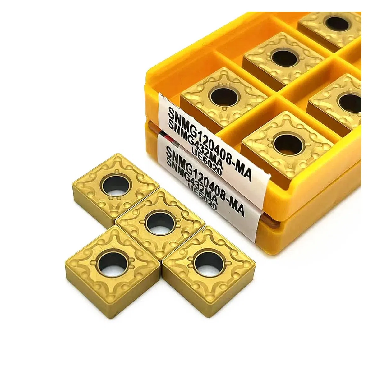 Inserto de carburo SNMG120404 SNMG120408 MA VP15TF UE6020 US735 herramienta de torno CNC de torneado cilíndrico de Metal SNMG 120404 120408(SNMG120404 US735)